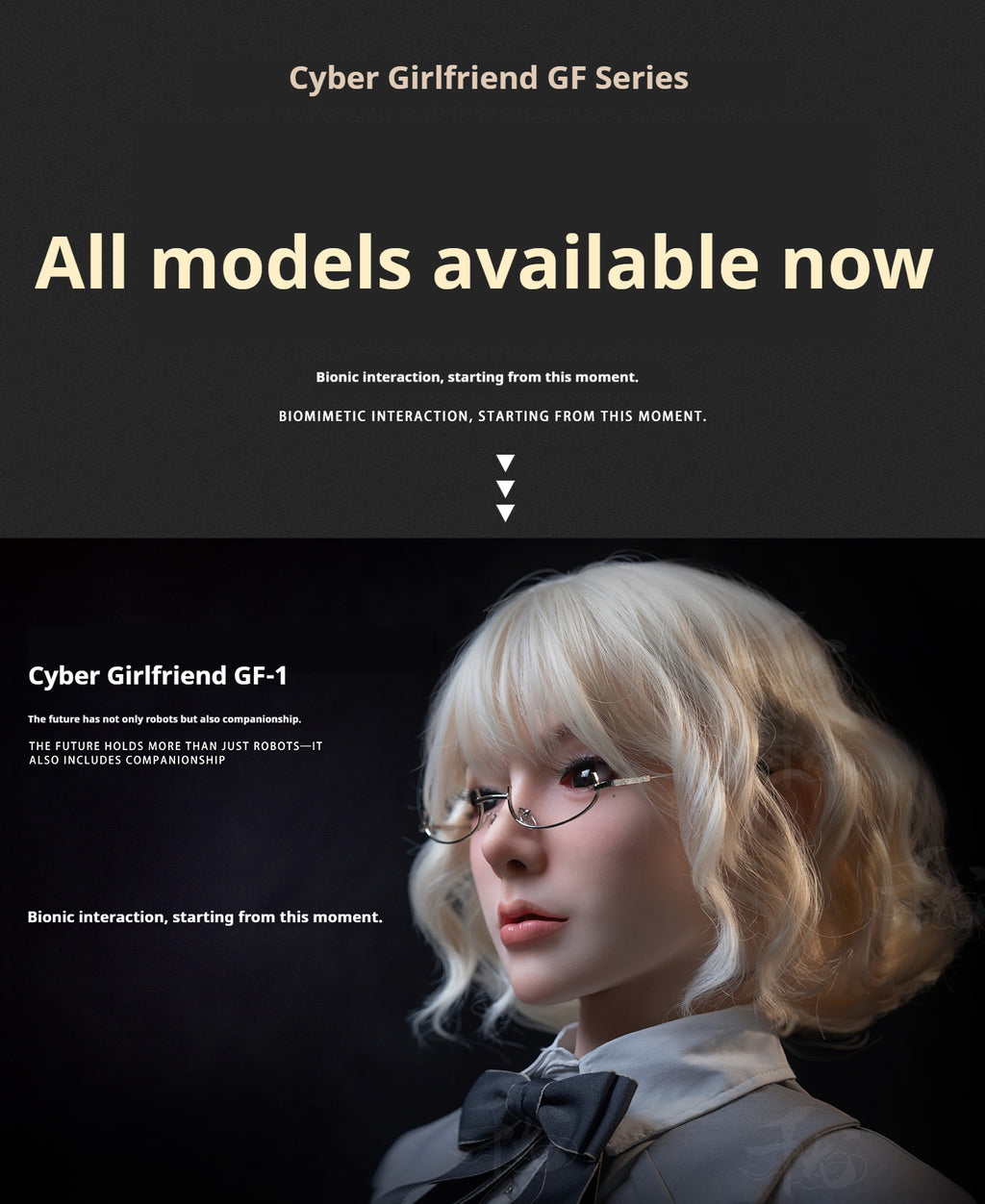 Cyber Girlfriend GF-1 AI Bionic Companion Robot Doll — Full Customization Available