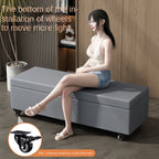 Multifunctional Privacy Storage Sofa Stool with Lock and Wheels Discreet Doll Storage Cabinet