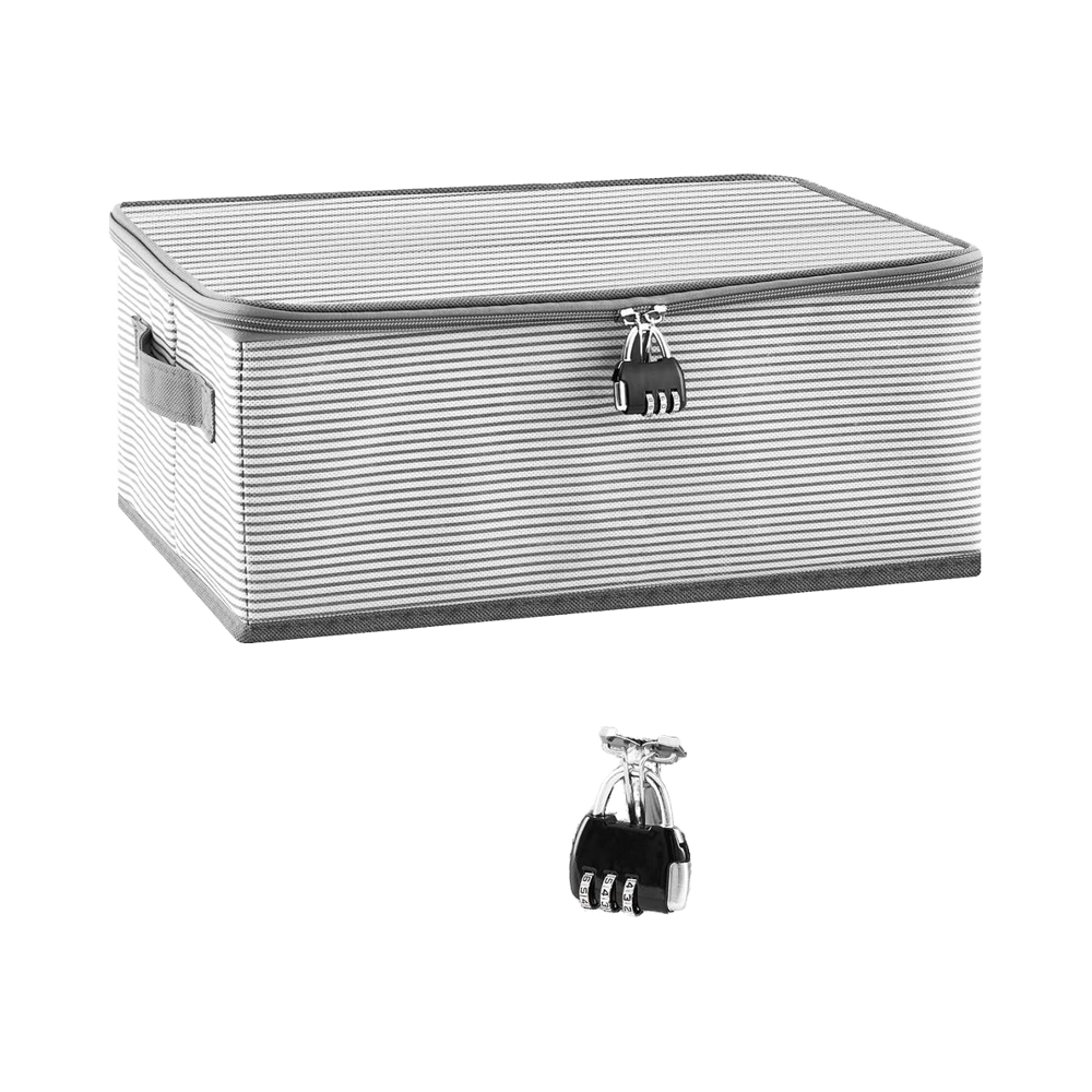 Discreet Lockable Storage Box with Password Lock for Personal Items and Accessories