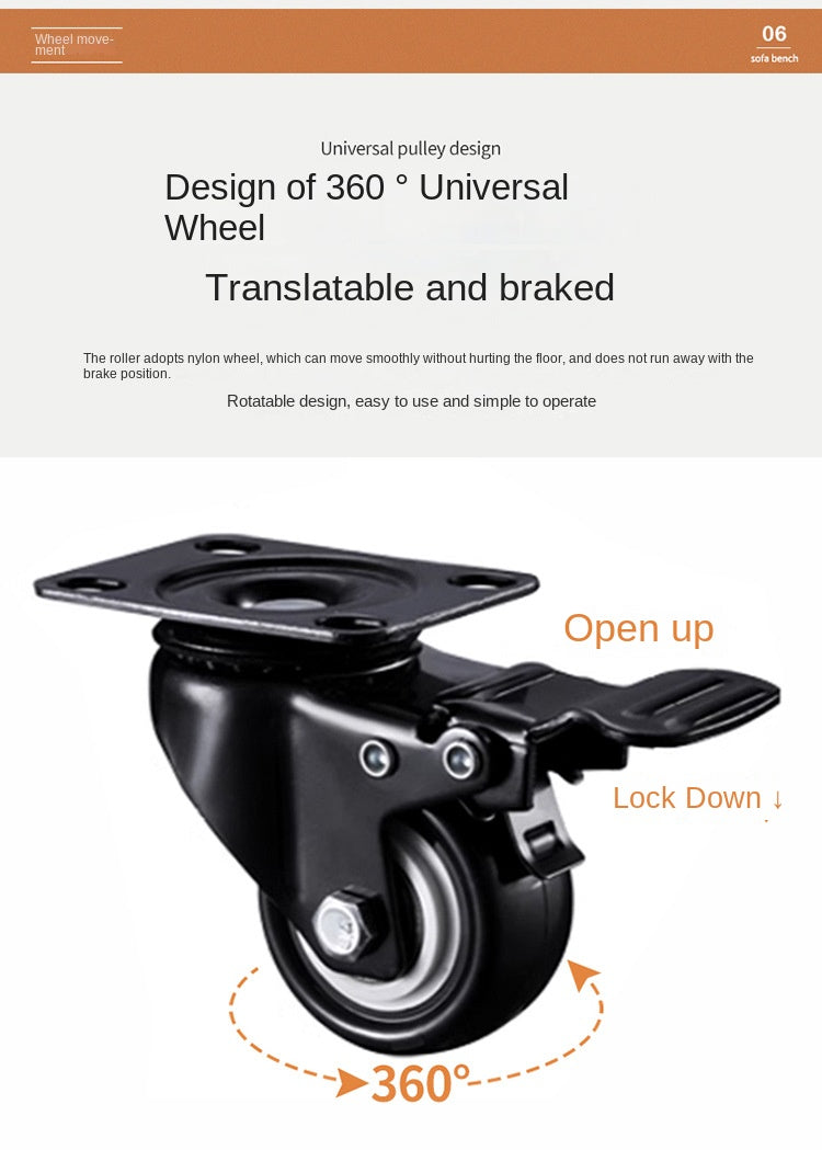 Multifunctional Privacy Storage Sofa Stool with Lock and Wheels Discreet Doll Storage Cabinet
