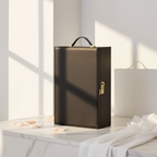 Premium Discreet Lockable Storage Box with Combination Lock - IPX7 Waterproof PU Leather