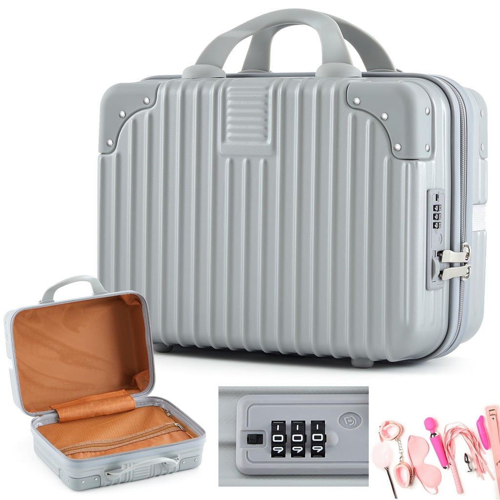 Portable Mini Hardshell Travel Case Discreet Waterproof Storage Box for Personal Items