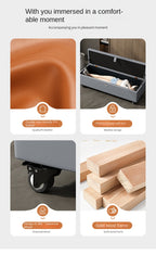Multifunctional Privacy Storage Sofa Stool with Lock and Wheels Discreet Doll Storage Cabinet