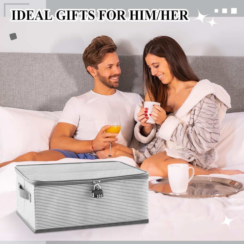 Discreet Lockable Storage Box with Password Lock for Personal Items and Accessories