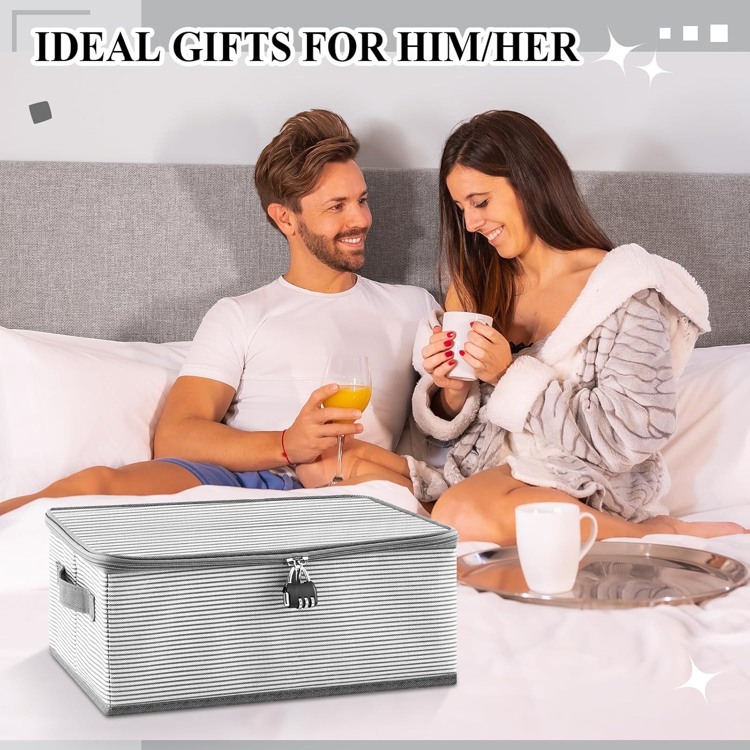 Discreet Lockable Storage Box with Password Lock for Personal Items and Accessories